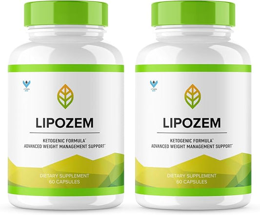 002（2包）Lipozem胶囊、Lypozen Lipozenes丸、Lipozem高级配方酮补充剂、Lipozem天然成分、Lipo zem超强酮支持评论（120粒胶囊）
