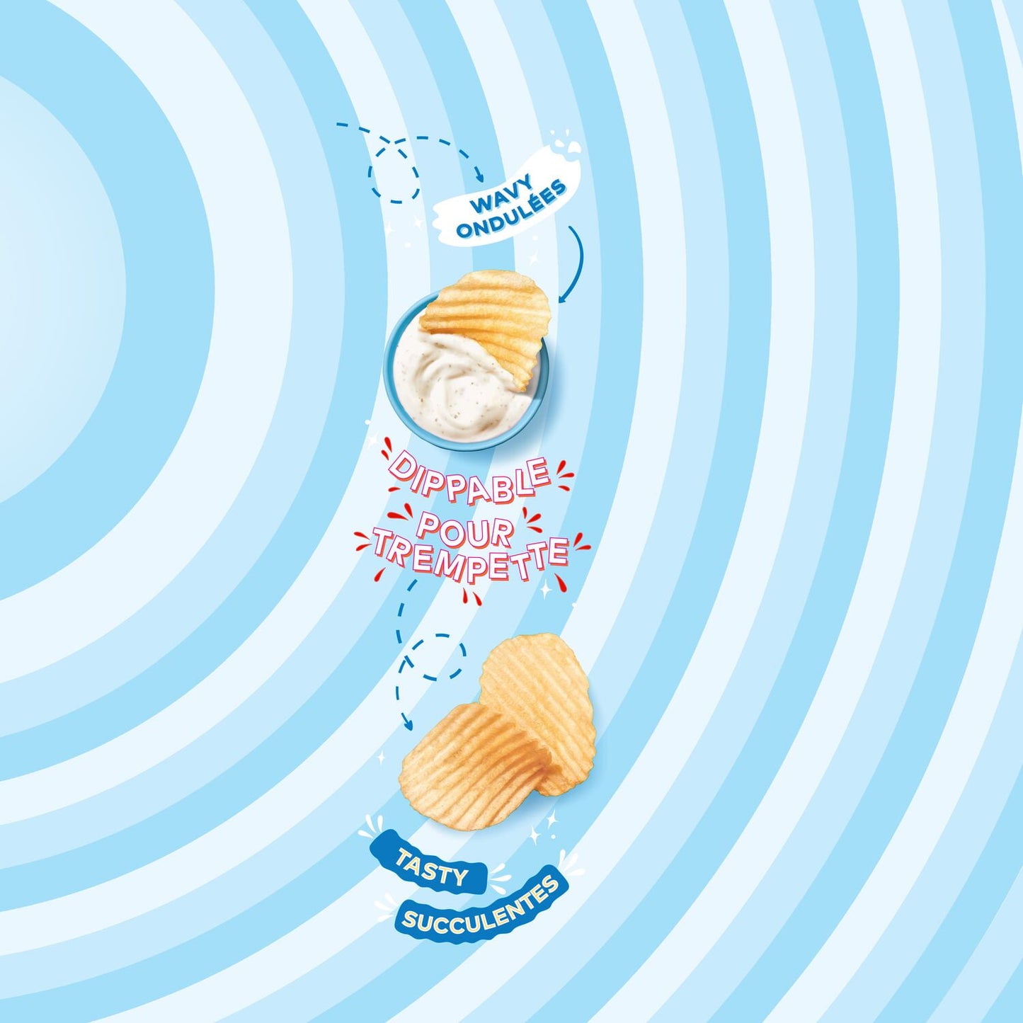 Lay's Wavy Lightly Salted Potato Chips, 235 g.