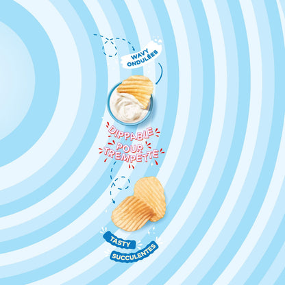 Lay's Wavy Lightly Salted Potato Chips, 235 g.