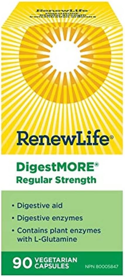 002 Renew Life DigestMORE Regular Strength, 90 Capsules