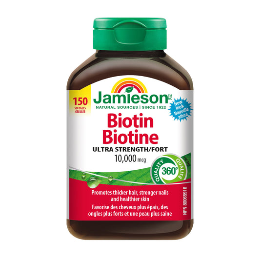 Jamieson 生物素 10,000 微克，150 粒软胶囊