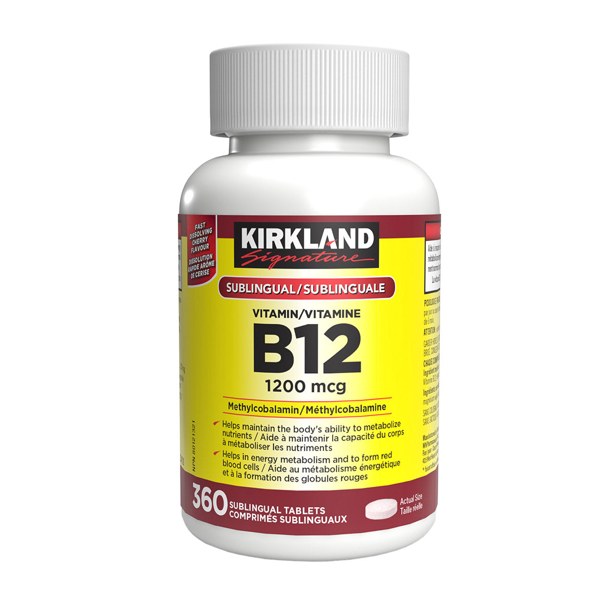 Kirkland Signature 維生素 B12 1200 微克，360 片舌下含片