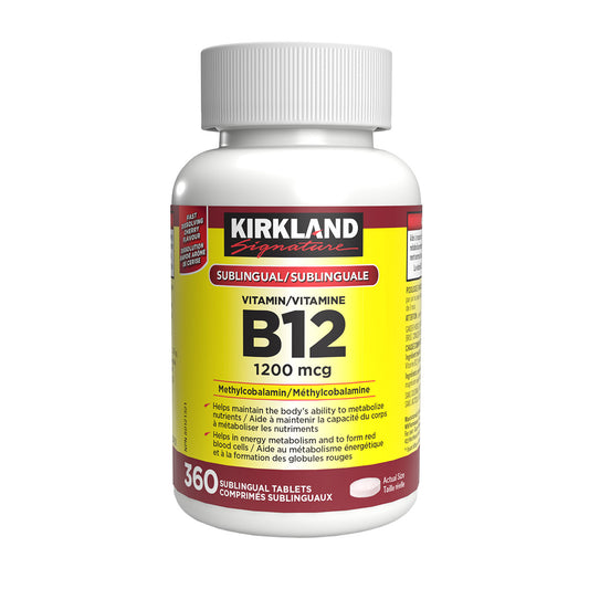 Kirkland Signature Vitamin B12 1200 mcg, 360 sublingual tablets