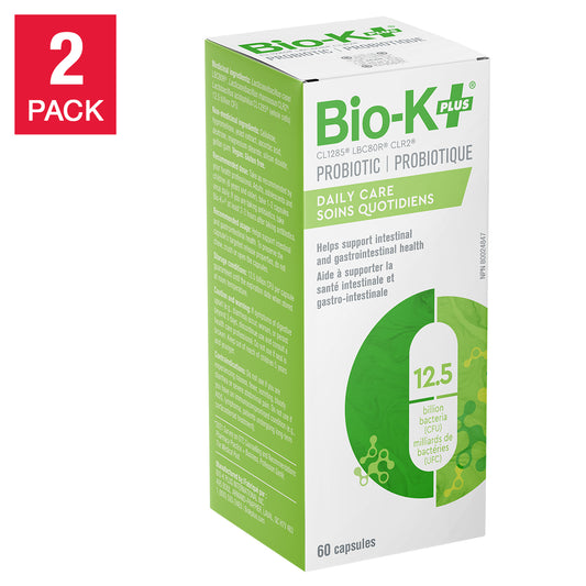 Bio-K+益生菌日常護理，含125億細菌 - 2 x 60粒膠囊