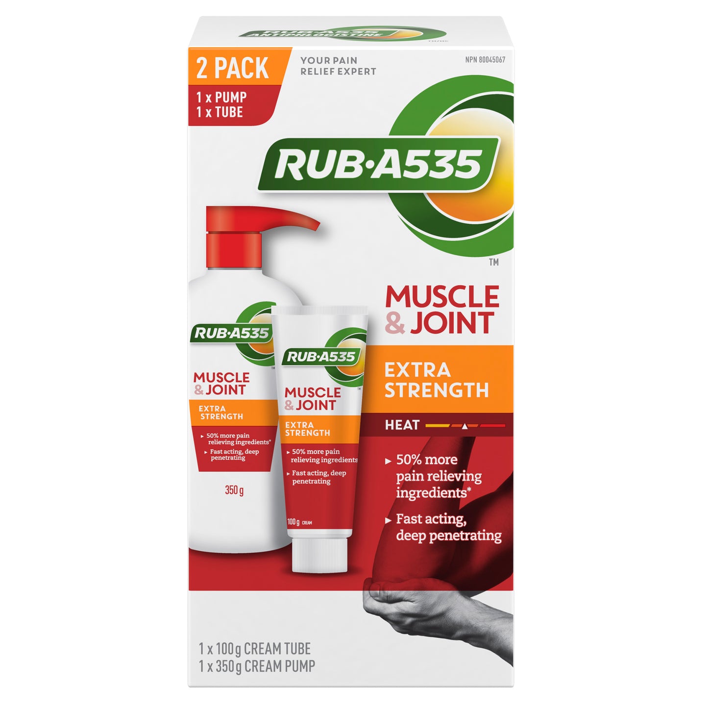 Rub A535 肌肉关节强效加热霜，350克+100克