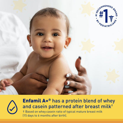 Enfamil A+, Baby Formula, Value Pack, Powder Refill, DHA (a type of Omega-3 fat) to help support brain development, Age 0-12 months, 992g, 2 x 496g