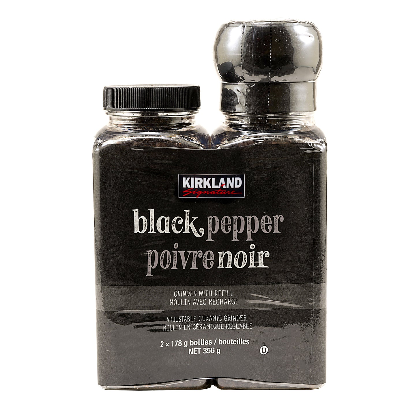 Kirkland Signature Black Pepper with Grinder and Refill, 356 g