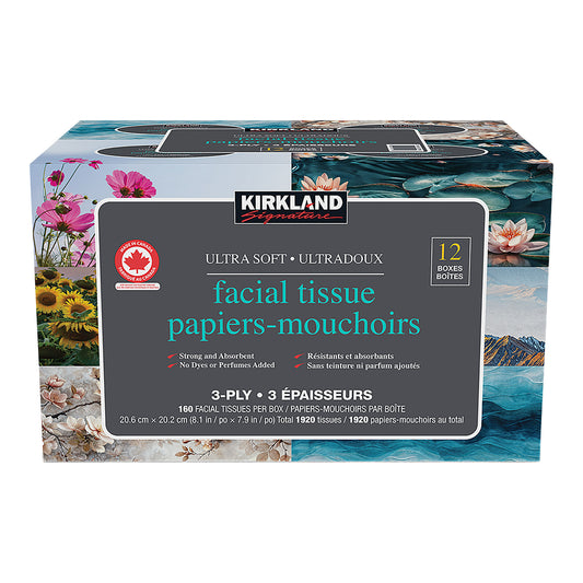 Kirkland Signature 超柔软面巾纸，12 包