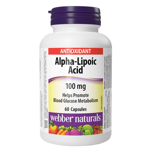 webber naturals Alpha Lipoic Acid 100 mg, 3 x 60 Capsules
