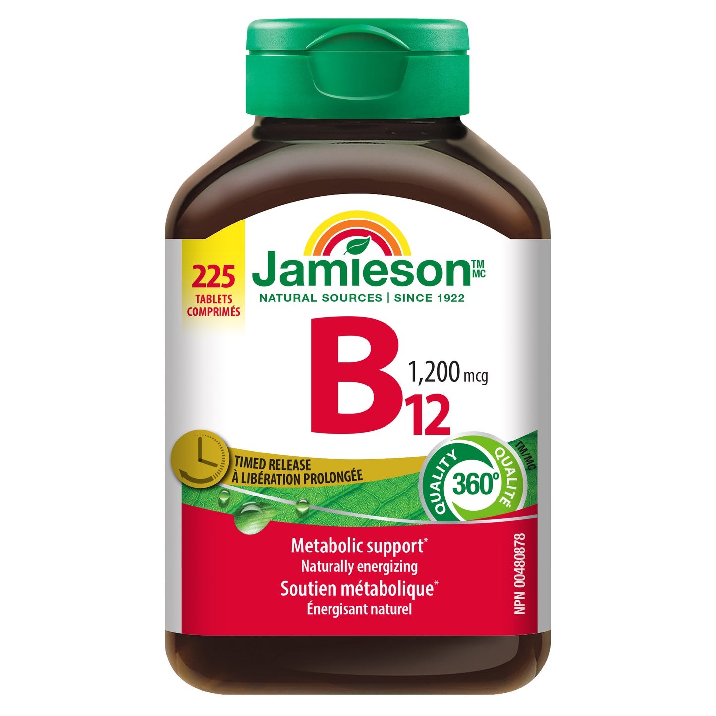 Jamieson 维生素 B12 1200 微克缓释片，225 片