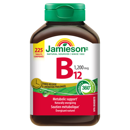 Jamieson 维生素 B12 1200 微克缓释片，225 片