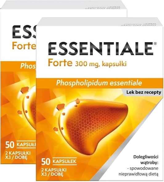 002  Essentiale Forte 的 DUOSHOP Essentiale Forte 300 毫克 50 粒膠囊（2 包裝）