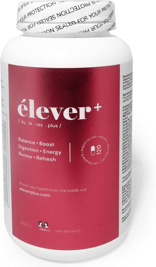 002  Élever 女性複合維生素 - 每日天然能量、免疫系統、新陳代謝促進劑、排毒淨化、心理健康支持、集中註意力、消化輔助等 - 加拿大衛生部許可 NPN #80091105（120 粒膠囊）