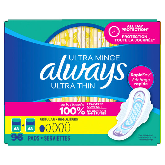 Always 超薄普通型衛生棉，96 片裝