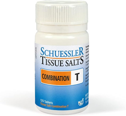 002 Martin &amp; Pleasance - Schuessler Tissue Salts 第一阶段疾病梳子 T，125 片 - 免疫支持、发烧、缓解喉咙痛和缓解炎症补充剂