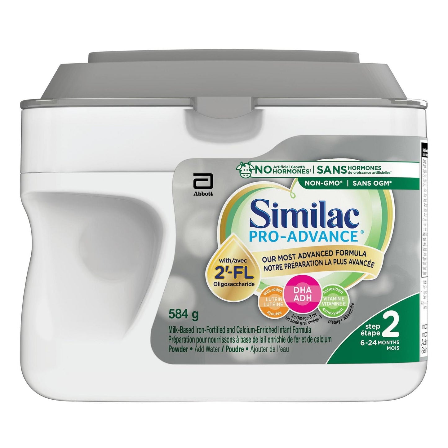 Similac Pro-Advance 第 2 步婴儿配方奶粉，我们最接近母乳的配方奶粉，含 2’-FL，易于消化，6-24 个月，奶粉，584 克，奶粉，584 克