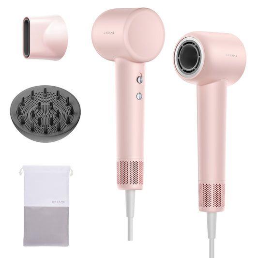 Dreame Hair Gleam 高速吹風機，附擴散器和順滑配件
