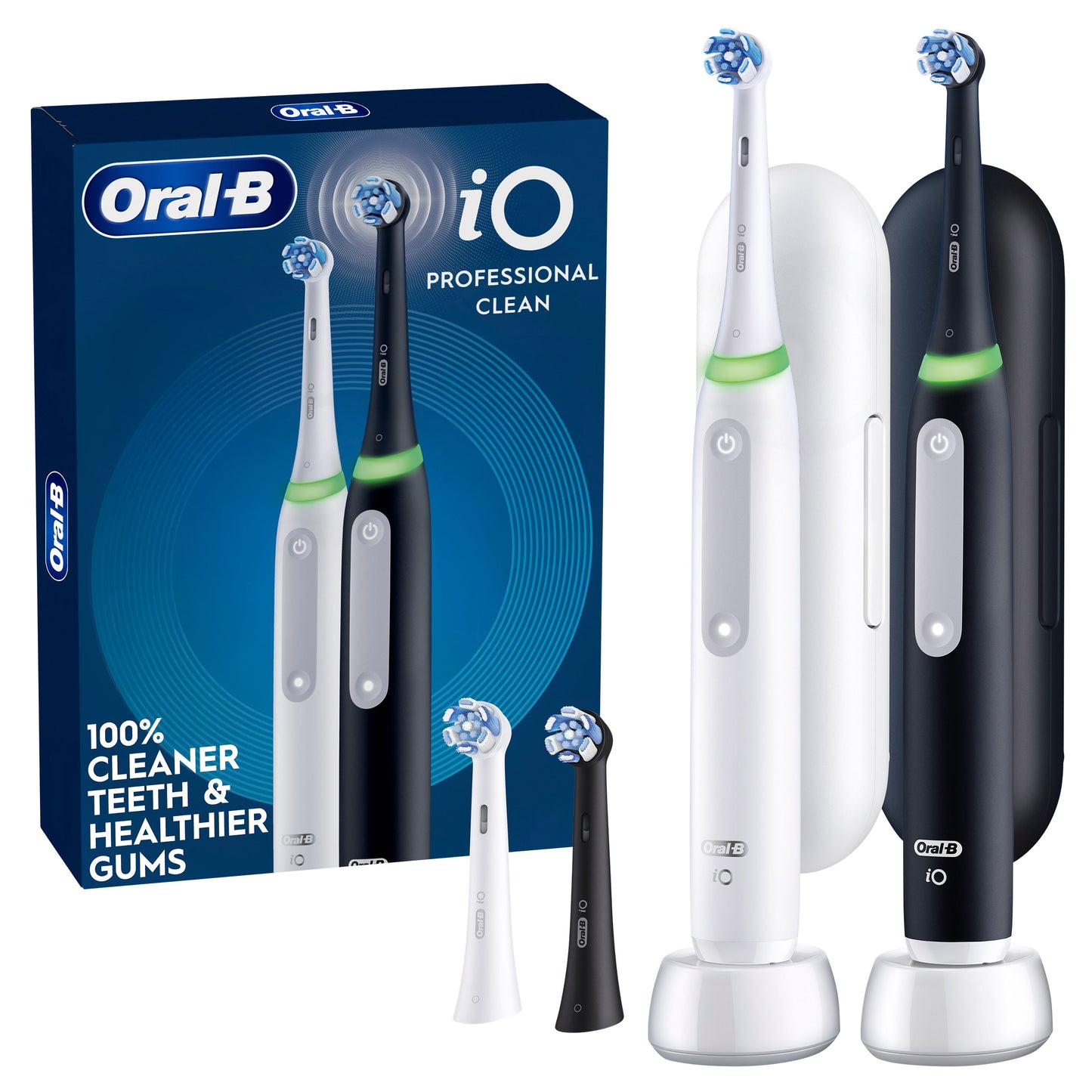 Oral-B iO 系列專業清潔電動牙刷，2 支裝