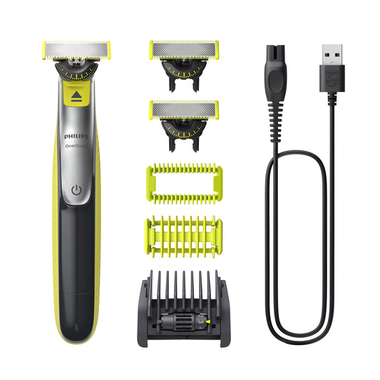 Philips OneBlade 360​​ 臉部及身體修剪器，附贈兩個 360 度刀頭