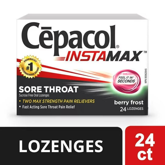 004-Cepacol® Instamax 莓果霜，喉嚨痛含片，24 克拉