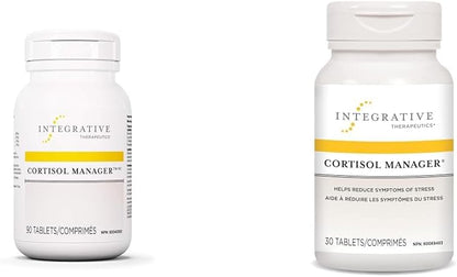 皮质醇管理器 - 综合治疗压力和睡眠支持补充剂套装 | 南非醉茄、木兰和 L-茶氨酸