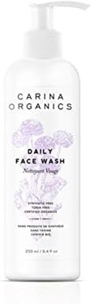 Carina Organics Unscented Face Wash, 250 Milliliters