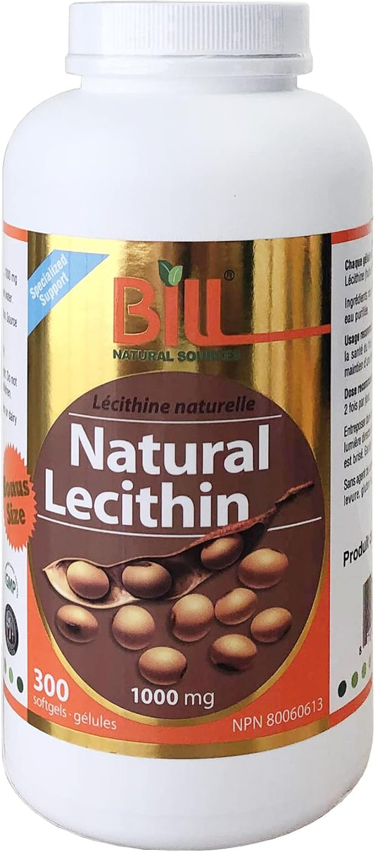 002 Bill 天然卵磷脂 1000毫克 300粒软胶囊