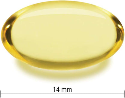 Jamieson 鱈魚肝油，含維生素 A 1250 國際單位和維生素 D3 400 國際單位，有助於視力、骨骼健康和免疫健康。不含麩質，不含人工色素、香精或防腐劑，100 粒軟膠囊，加拿大製造