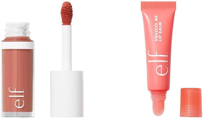 e.l.f. 迷彩液體腮紅，持久液體腮紅，高顯色度；Squeeze Me 潤唇膏，保濕潤唇膏，帶來純粹的色彩
