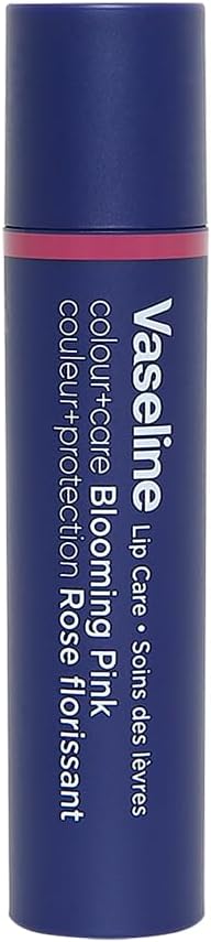 Vaseline® Lip Therapy Colour+Care Blooming Pink Tinted Lip Balm Stick, Long Lasting Moisturiation