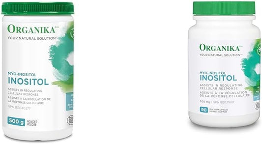 Organika 肌醇（肌醇）- 细胞反应、情绪平衡、胰岛素支持 - 500 克 & 肌醇（肌醇）- 细胞反应、情绪平衡、胰岛素支持 - 90 粒胶囊