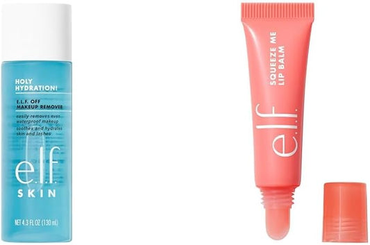 el.f. SKIN 神聖保濕！ e.l.f. 卸妝液，眼唇臉部卸妝液 Make & Squeeze Me 潤唇膏，保濕潤唇膏，打造透明色澤