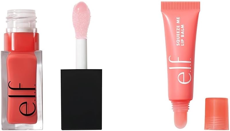 e.l.f. Glow Reviver 潤唇油，滋養潤飾唇油，打造高光澤妝效；Squeeze Me 潤唇膏，保濕潤唇膏，打造透明色澤