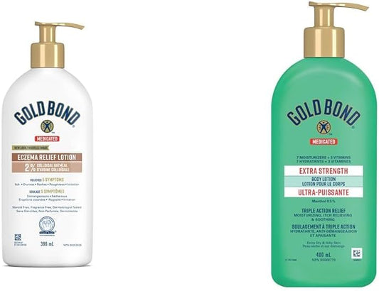 Gold Bond 药用湿疹舒缓乳液 + Gold Bond 强效身体乳液