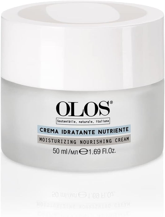 Olos Moisturizing and Nourishing Cream - Face Moisturizer with Hyper-Fermented Aloe and Indian Ginseng - Hydrating Face Lotion - Face Cream - 1.7 oz