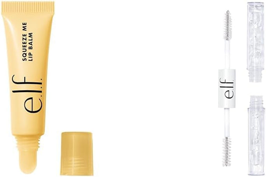 e.l.f. Squeeze Me 润唇膏，保湿润唇膏，带来纯粹的色彩和透明眉毛和睫毛膏 | 双面透明凝胶