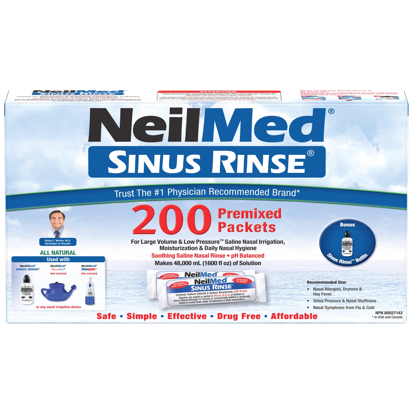 NeilMed 洗鼻套装 - 200 包