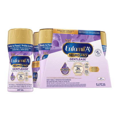 NeuroPro™ Gentlease 嬰兒配方奶粉，0-12 個月，即食奶瓶，237 毫升 x 6 支