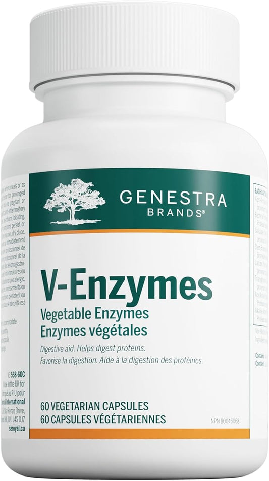 002 Genestra Brands - V-Enzymes - 消化支持 - 60 粒素食胶囊