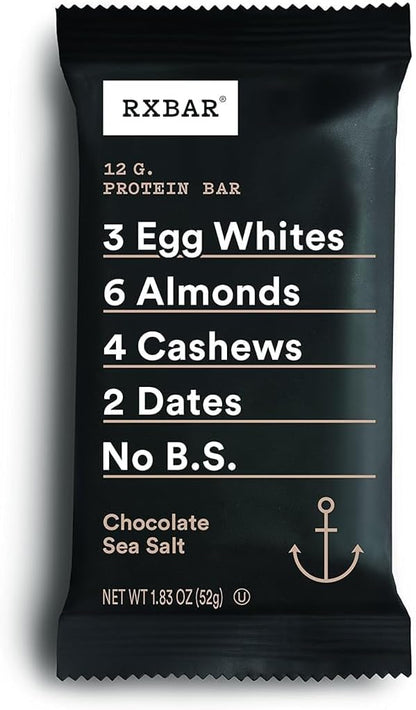RXBAR 蛋白棒巧克力海盐味 12x52克（12条装）