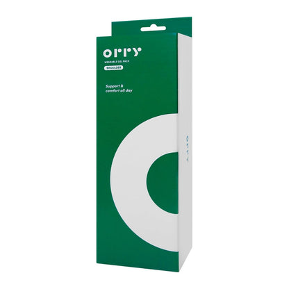 ORRY 肩部凝胶冰袋 - 可重复使用的压缩凝胶套，用于冷/热疗法 - 缓解肩部疼痛 - 易于调节（黑色）