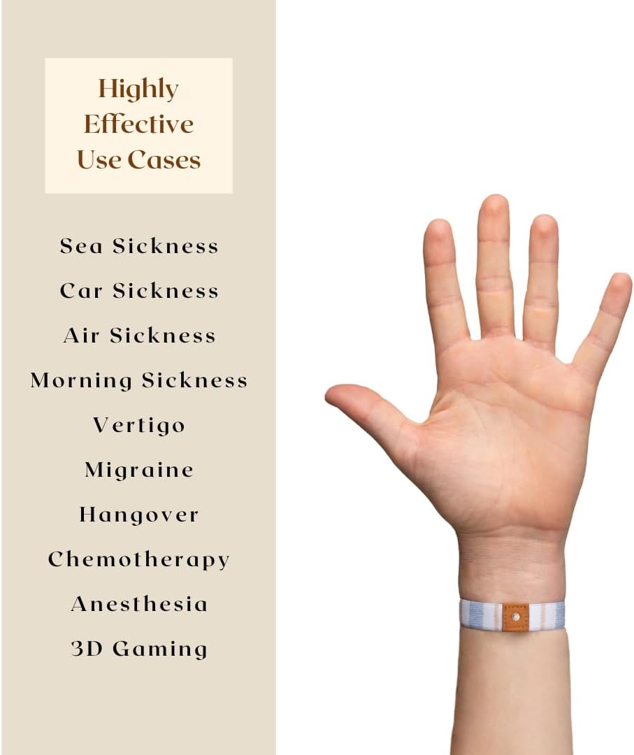 Root'd Anti Nausea Wristband | Motion Sickness Bands, Morning Sickness Relief - Sea Bands for Motion Sickness & Travel, Pregnancy Nausea Relief Band (Medium)