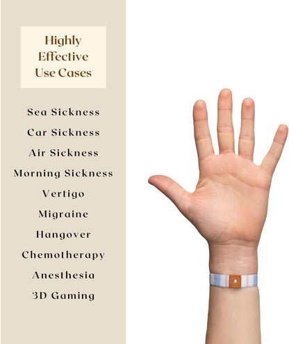 Root'd Anti Nausea Wristband | Motion Sickness Bands, Morning Sickness Relief - Sea Bands for Motion Sickness & Travel, Pregnancy Nausea Relief Band (Medium)