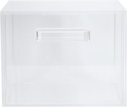 ForPro Premium Pure & Simple XL 面巾壓克力架附抽屜，可容納 50 條 Pure & Simple XL 面巾，一次卸妝乾巾架