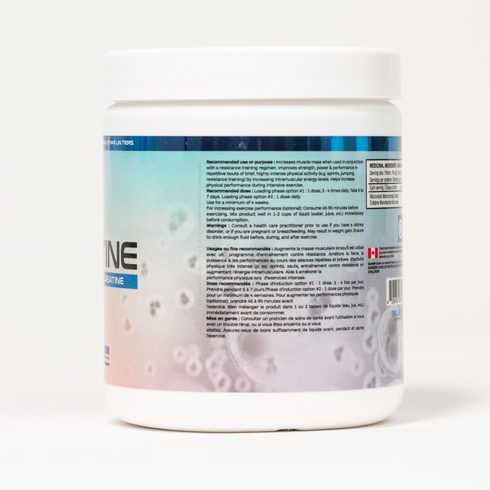 Believe 微粉化肌酸 - 优质微粉化肌酸一水合物，吸收率更高，每勺 5 克微粉化肌酸一水合物（60 粒）