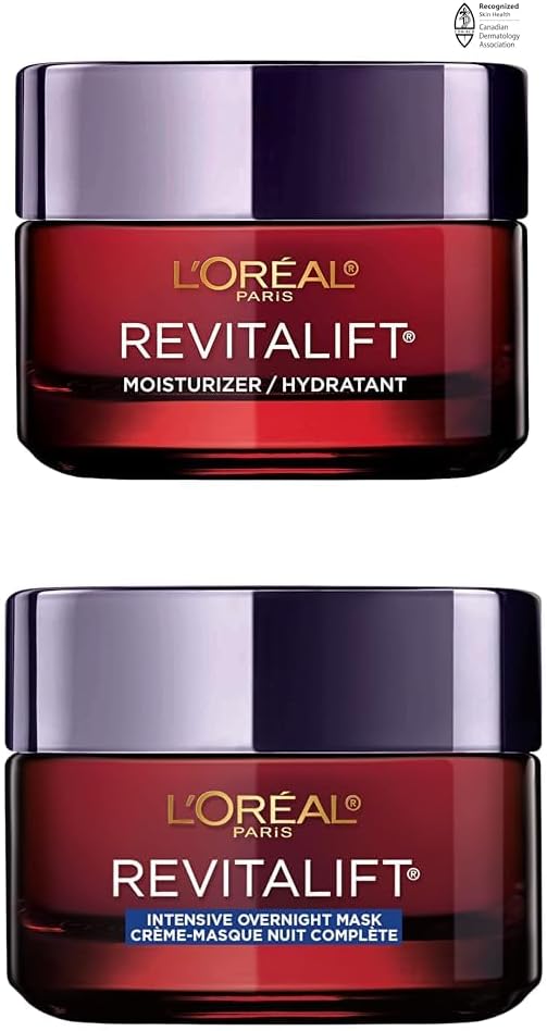 巴黎歐萊雅 Revitalift Triple Power Lzr 日晚霜，Pro-Retinol，維生素 C 和透明質酸，2x50ml