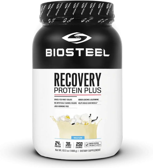 BioSteel 运动恢复蛋白粉，草饲非转基因配方，香草味，27 份，1.8 千克