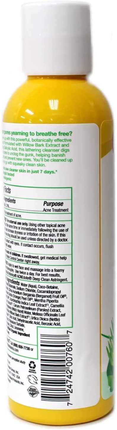 Alba Botanica Acnedote 深層毛孔清潔液，177ml，包裝可能有所不同