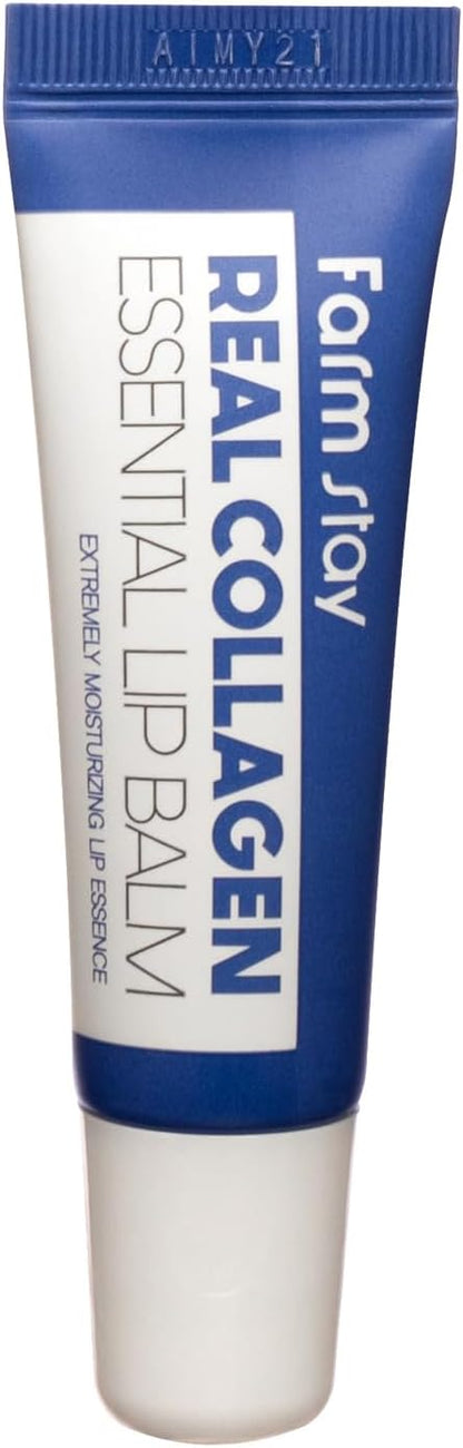 Farm Stay Farmstay Real Collagen Essential Lip Balm - Collagen Lip Treatment for Hydrated, Plump Lips - Soothes and Smooths Dry, Cracked Lips - 10 ml