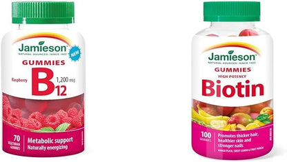 Jamieson B12 软糖 新品 70 粒 + Jamieson 高效生物素软糖 100 粒